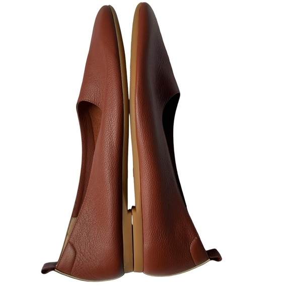 Everlane Brick Color Italian Leather Day Glove Ballet Flat Size 11 NWOT - Picture 4 of 9